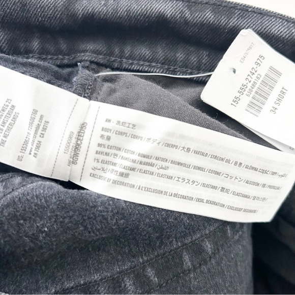 NEW Abercrombie The 90s Straight Ultra High Rise Black Jeans Size 34 Short - Picture 9 of 11